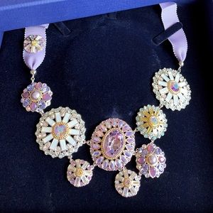 Purple Ribbon Necklace